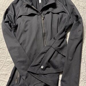 Fabletics Black Athletic Zip-Up Jacket